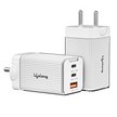 Lifelong Electronics 65W GaN Fast Charger PD Technology | 1 USB A + 2 Type C Ports