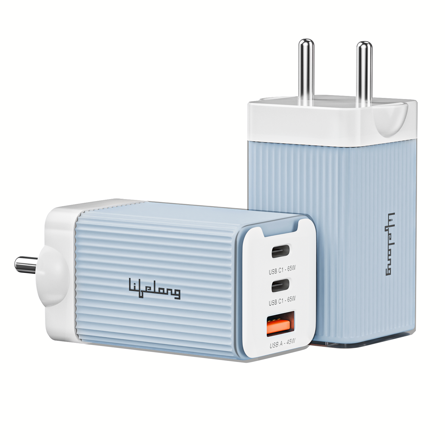 Electronics 65W GaN Fast Charger PD Technology | 1 USB A + 2 Type C Ports | iPhone 16/15/14, Android, Samsung