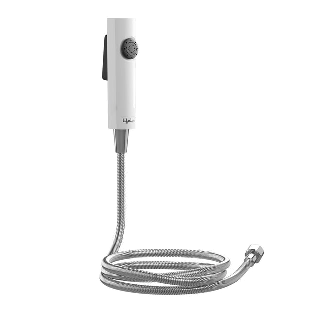 Lifelong LLBAHF12 ABS Health Faucet with SS-304 Grade 1.25 Meter Flexible Hose Pipe and Wall Hook, White (Jet Spray for Toilet), Polished