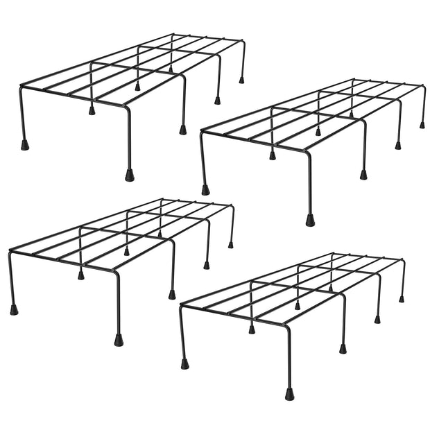 Lifelong Anti Rust Metal Plant Stand (Set of 4 Black) | Pot Stand | Stand for balcony - 24 inches | Indoor & Outdoor Use (LLPS01)