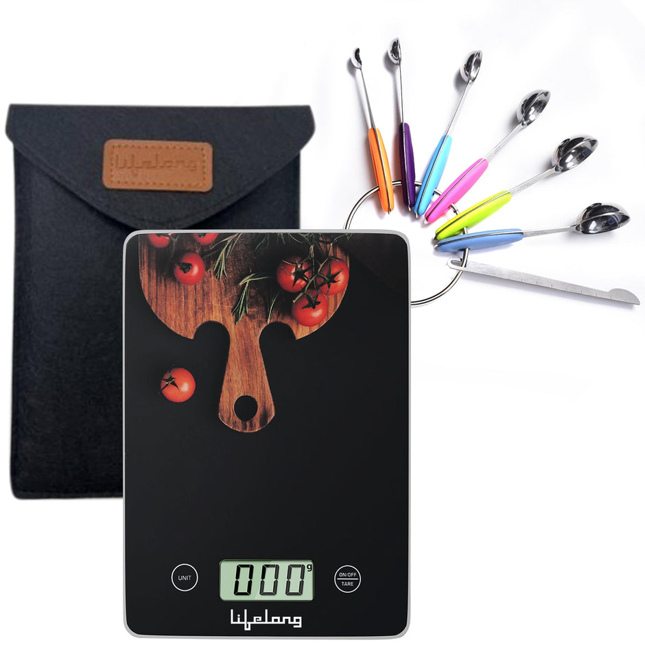 Lifelong Kitchen Weighing Scale with Measuring Spoon LLKWS09