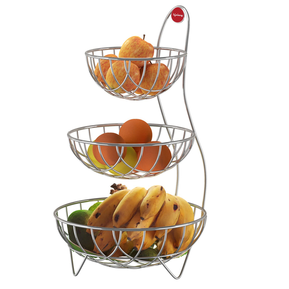 3-Tier Stainless Steel Fruit and Vegetable Basket