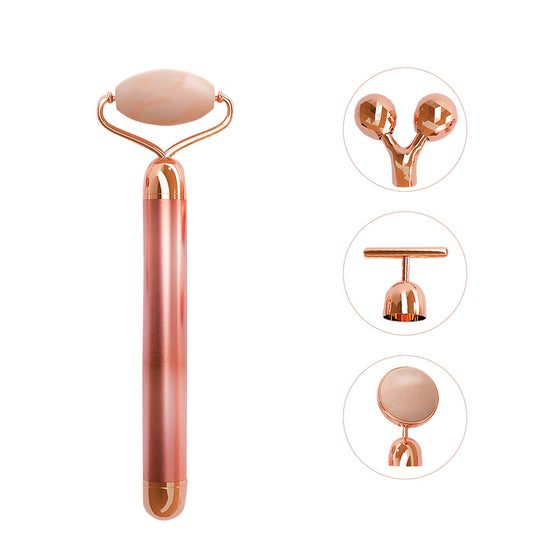 Electric Jade Roller with Ball Roller, T-Shape Roller & Y-Shape Roller