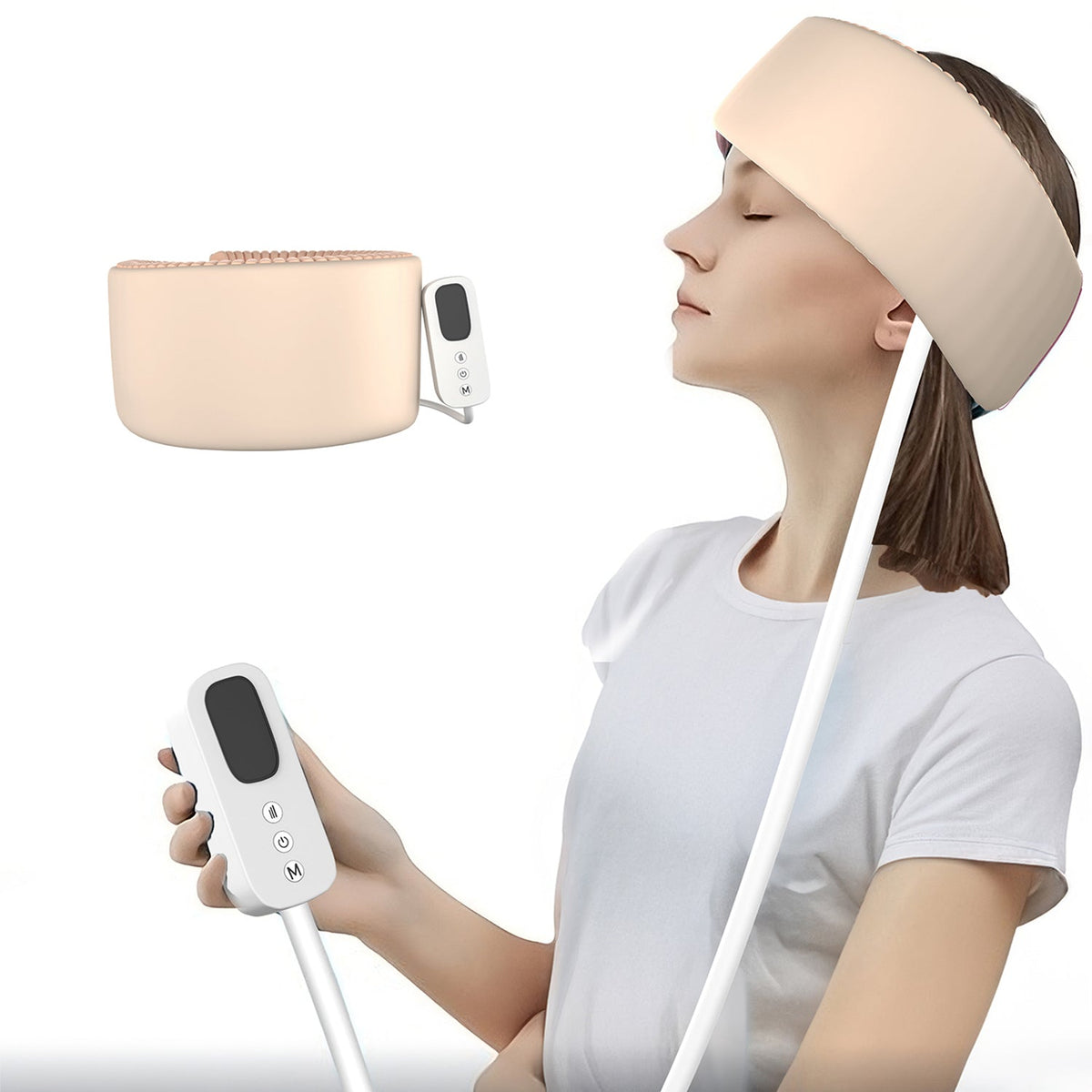 Wireless Head Massager with Vibration, Heat and Air Compression