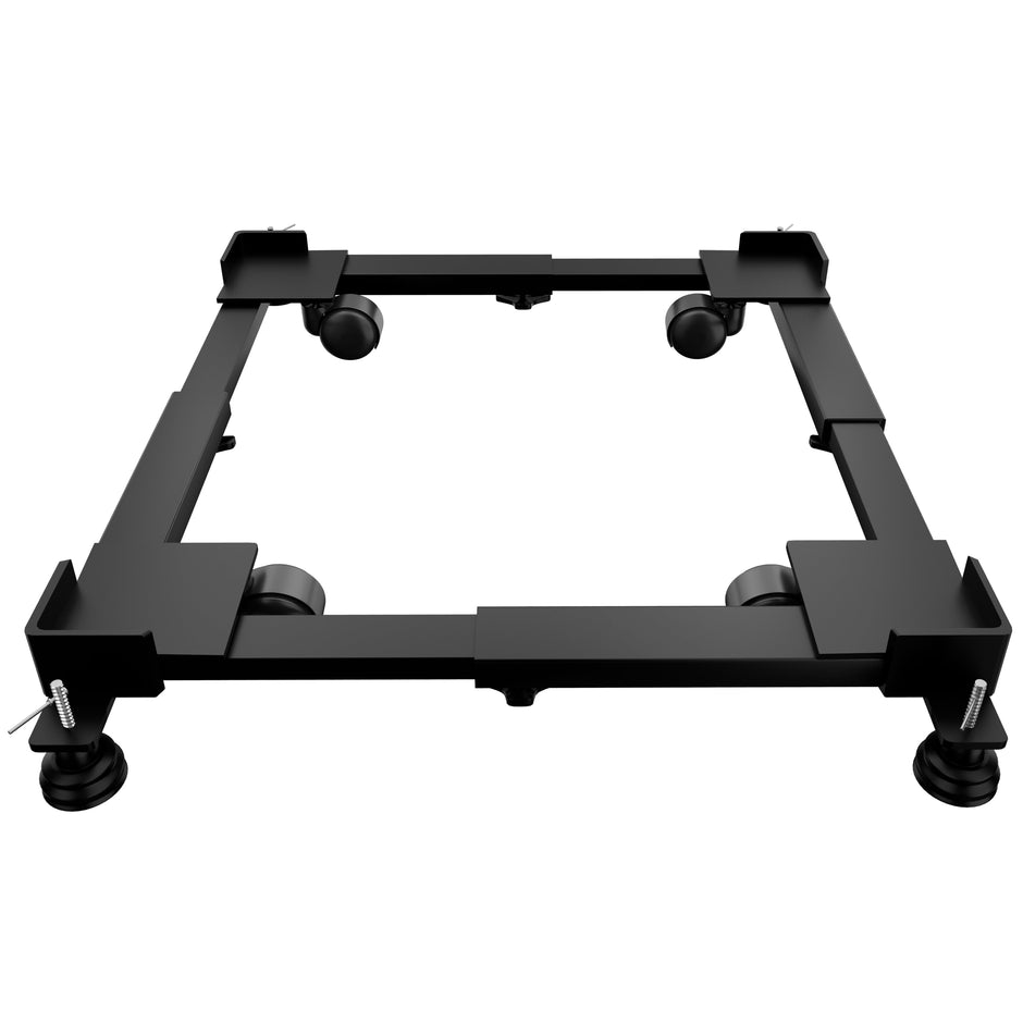 Lifelong Washing Machine Stand - Adjustable Metal Kitchen Trolley with Wheels for Home with 8 Anti Vibration Rubber Grips