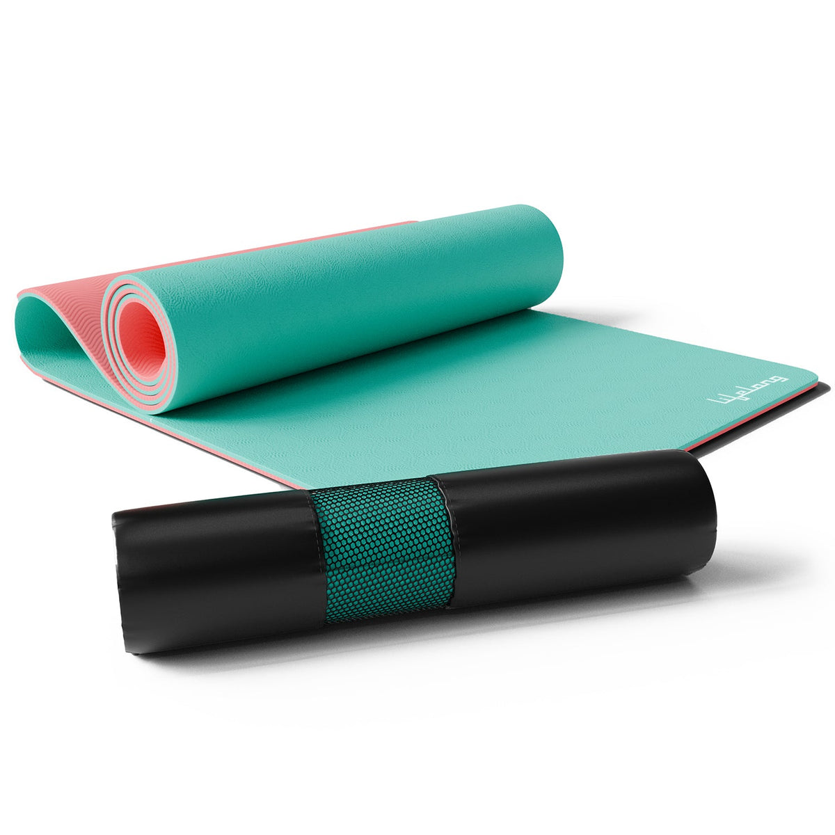 6mm Dual Color TPE Yoga Mat with Carry Bag