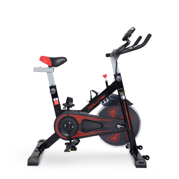 8 kg Flywheel Spin Bike | 7-Level Resistance | LED Monitor & Heart-Rate Sensor | 120 kg Capacity