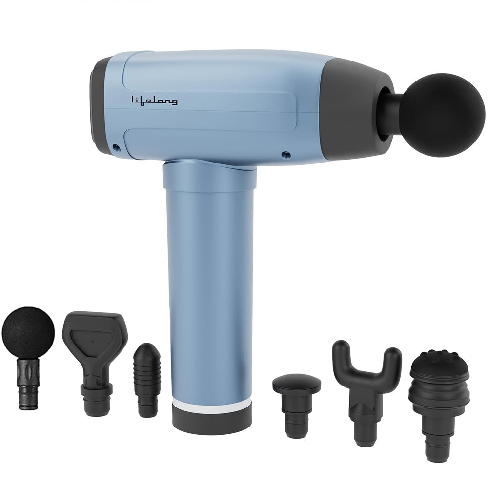 Cordless Handheld Gun Massager with 7 Massage Heads