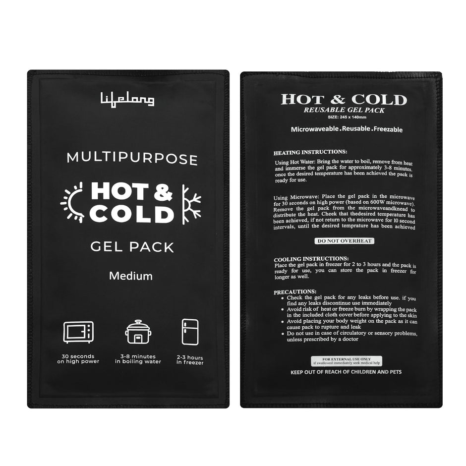 Lifelong Reusable Hot and Cold Gel Pack for Pain Relief |Flexible Ice Pack for Injuries, Knee, Shoulder, Back & Neck|Hot & Cold Therapy Gel Pack for Swelling, Muscle Pain & Recovery
