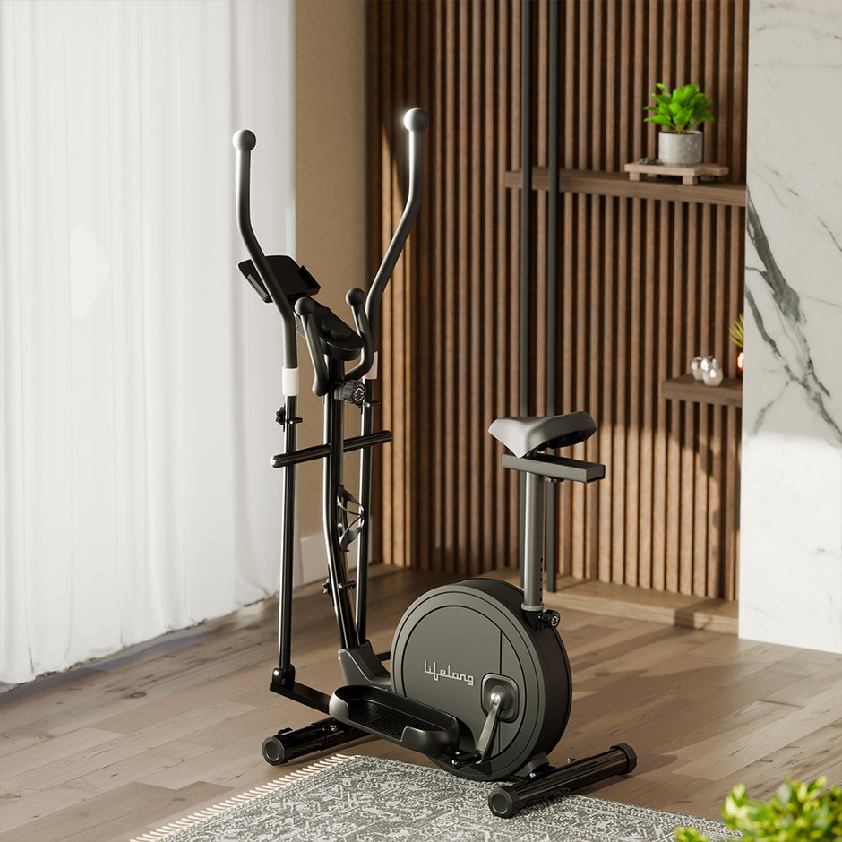 Elliptical Cross Trainer – 6 kg Flywheel, Magnetic Resistance, Touch LED Display & Tablet Holder