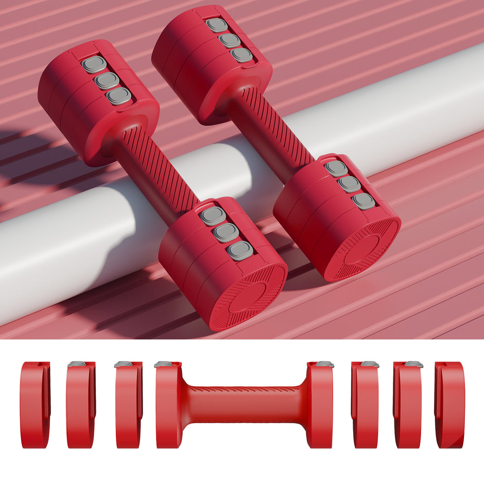 Adjustable Dumbbells Set for Home Gym | 2.5kg Quick Change Weights with Anti-Slip Stainless Steel Handles