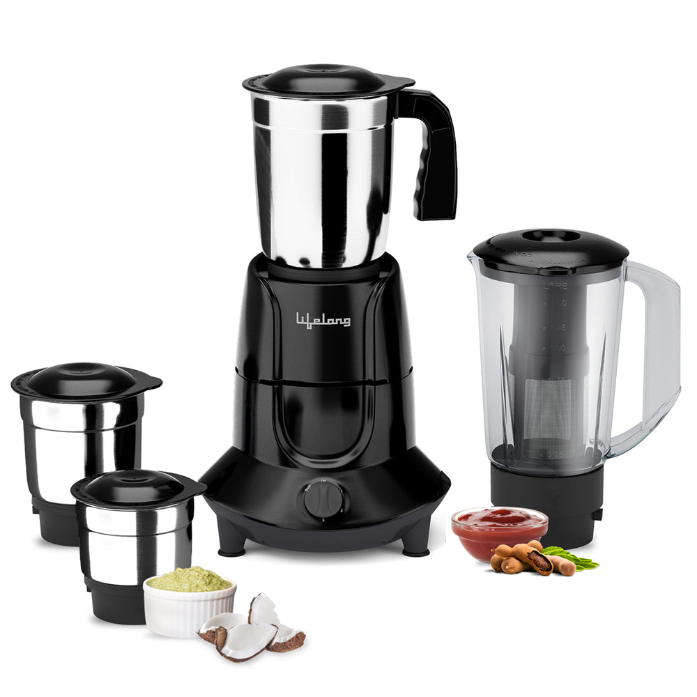 750W Titanium Plus Juicer Mixer Grinder with 4 Jars