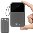 Lifelong Electronics 20000mAh 22.5W Fast Charging Power Bank | 3 Inputs (1 Built-in USB A Cable + 1 C + 1 Lightning Port) & 6 Outputs (3 Built-in Cables + 1 C + 2 A Port) | Small Pocket Size Powerbank