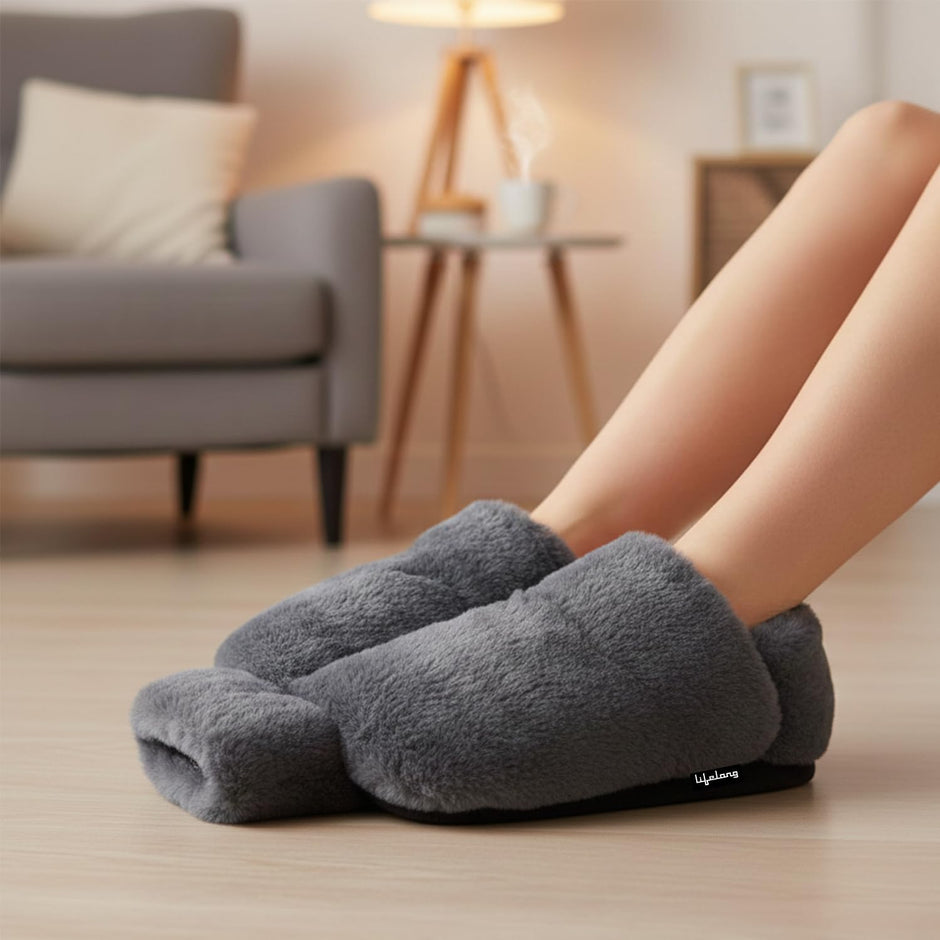 Lifelong Feet Warmer with 2000 ml Hot Water Bottle | Hot Water Bag for Pain Relief & Aching Feet | Also for Period Cramp & Multipurpose Usage | Heated Slippers Pad for Warmth & Comfort