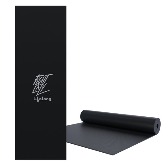 Lifelong Yoga mat for Women & Men EVA Material 6mm Black Anti Slip for Gym Workout