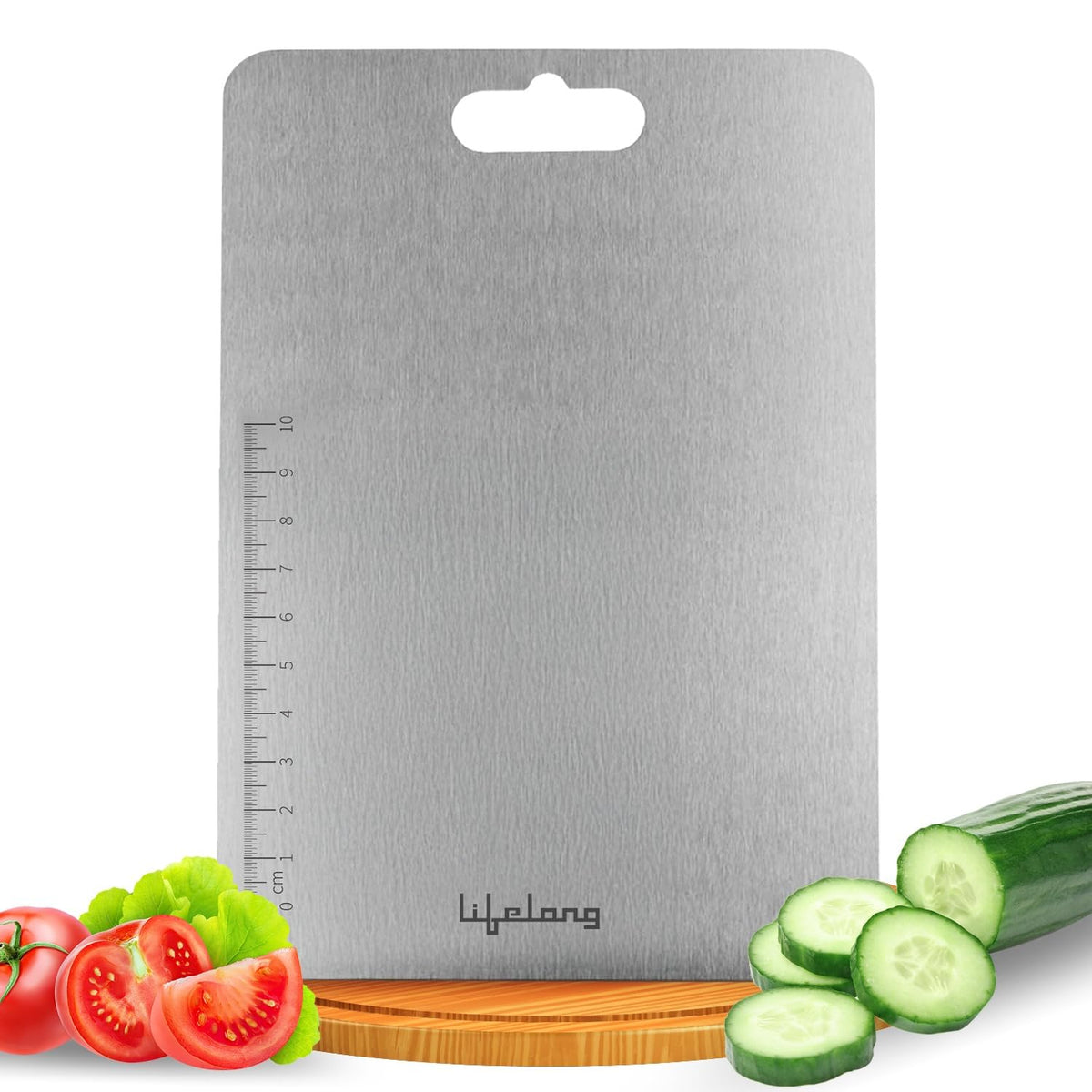 Stainless Steel Chopping Board with Anti-Skid Stickers