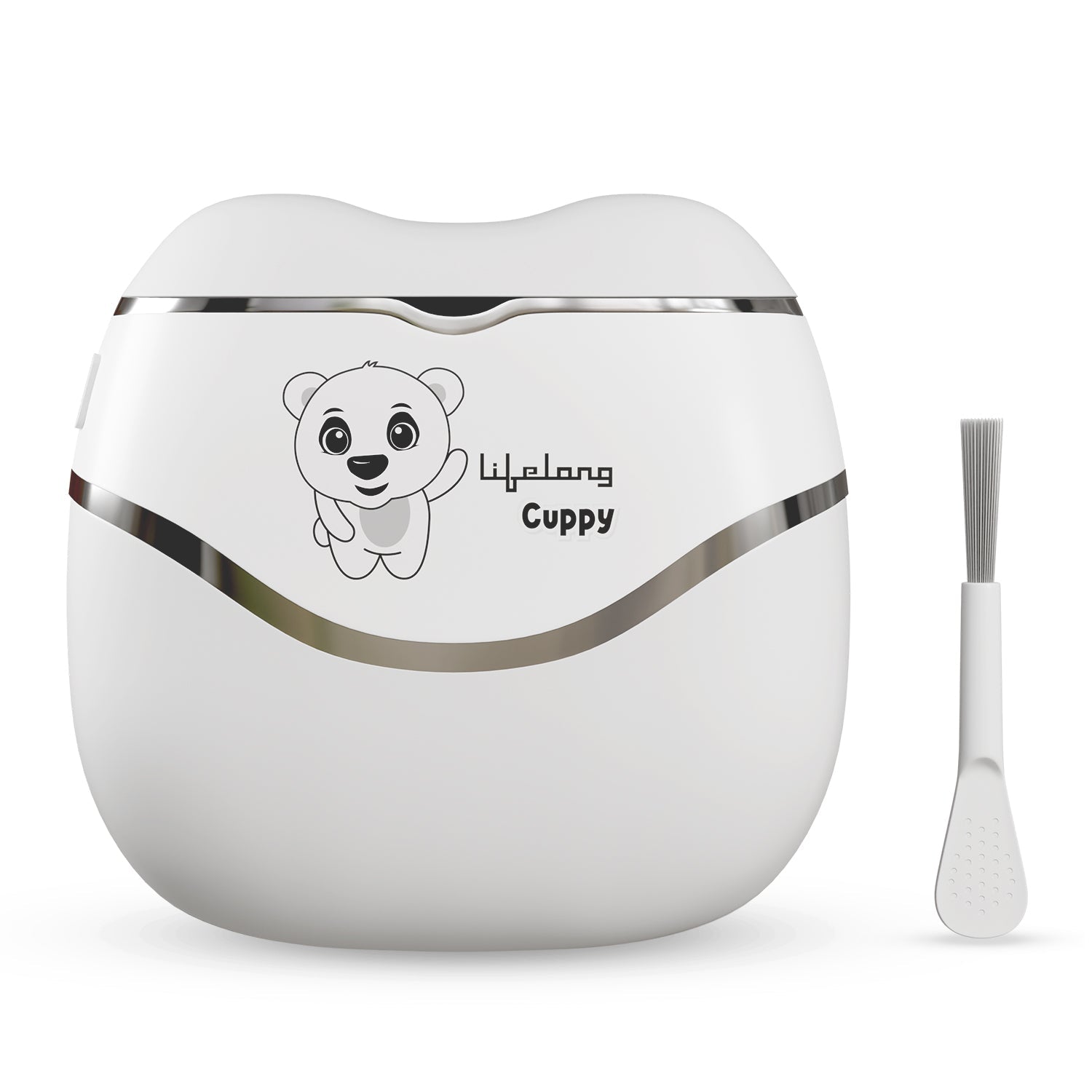 Lifelong Cuppy Electric Baby Nail Trimmer for Newborns to All Age|Baby Nail Care & Grooming Nail Cutter for Baby Boy & Baby Girl|Skin Friendly & Safest Nail Clipper with Cleaning Brush, 1 Count