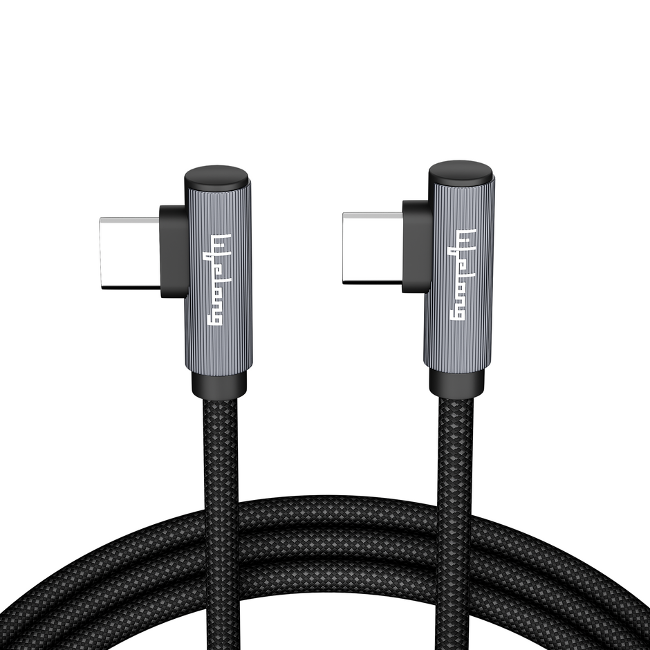 Lifelong Electronics 60W PD USB Type C to Type C Magnetic Coiled Fast Charging Cable | High Speed Data Cable | Strong Nylon Braided & Tangle Free | iPhone 16/15/14, Android, Laptop, Tablet etc | 1.25M