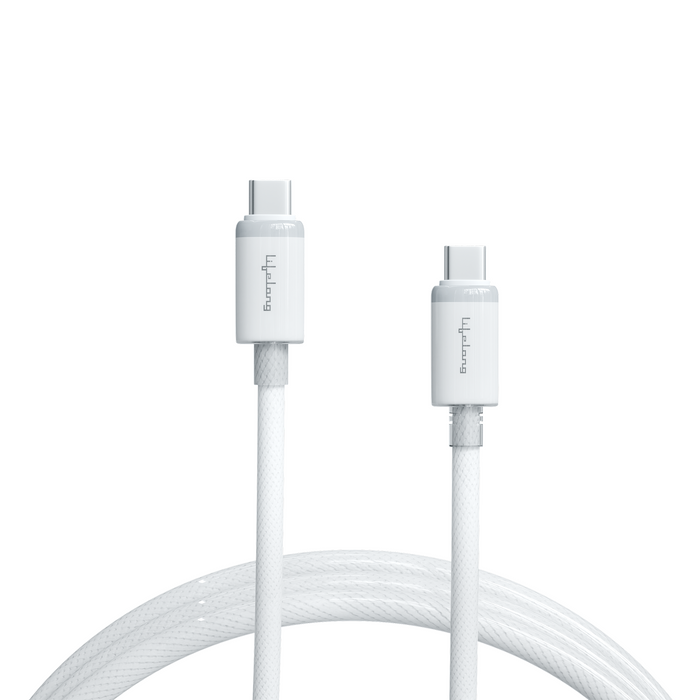 Lifelong Electronics 60W PD USB Type C to Type C Fast Charging Cable | High Speed Data Cable | Nylon Braided, Transparent PVC Case & Tangle Free | iPhone 16/15/14, Android, Laptop, Tablet etc. | 1.25M
