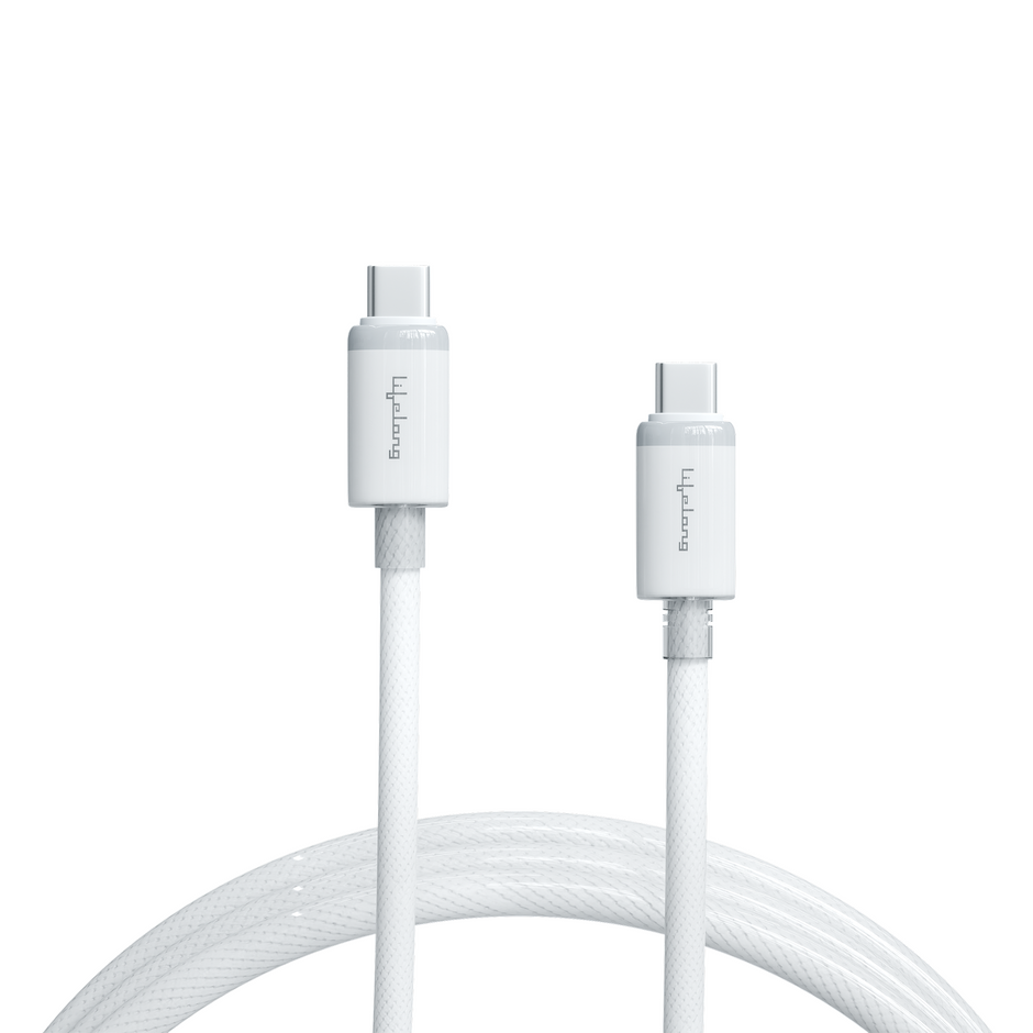Lifelong Electronics 60W PD USB Type C to Type C Fast Charging Cable | High Speed Data Cable | Nylon Braided, Transparent PVC Case & Tangle Free | iPhone 16/15/14, Android, Laptop, Tablet etc. | 1.25M