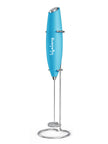 Lifelong Milk Frother for Coffee - Handheld Battery-Operated Electric Drink Mixer| with Stand |Blue