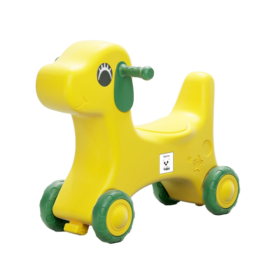 Battery-Free Puppy Ride-On Toy with Non-Slip Handles