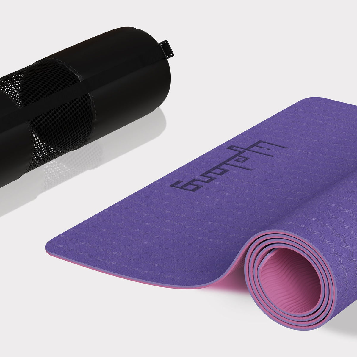 6mm Dual Colour TPE Yoga Mat with Carry Bag