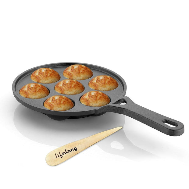 Lifelong Cast Iron paniyaram pan with hand