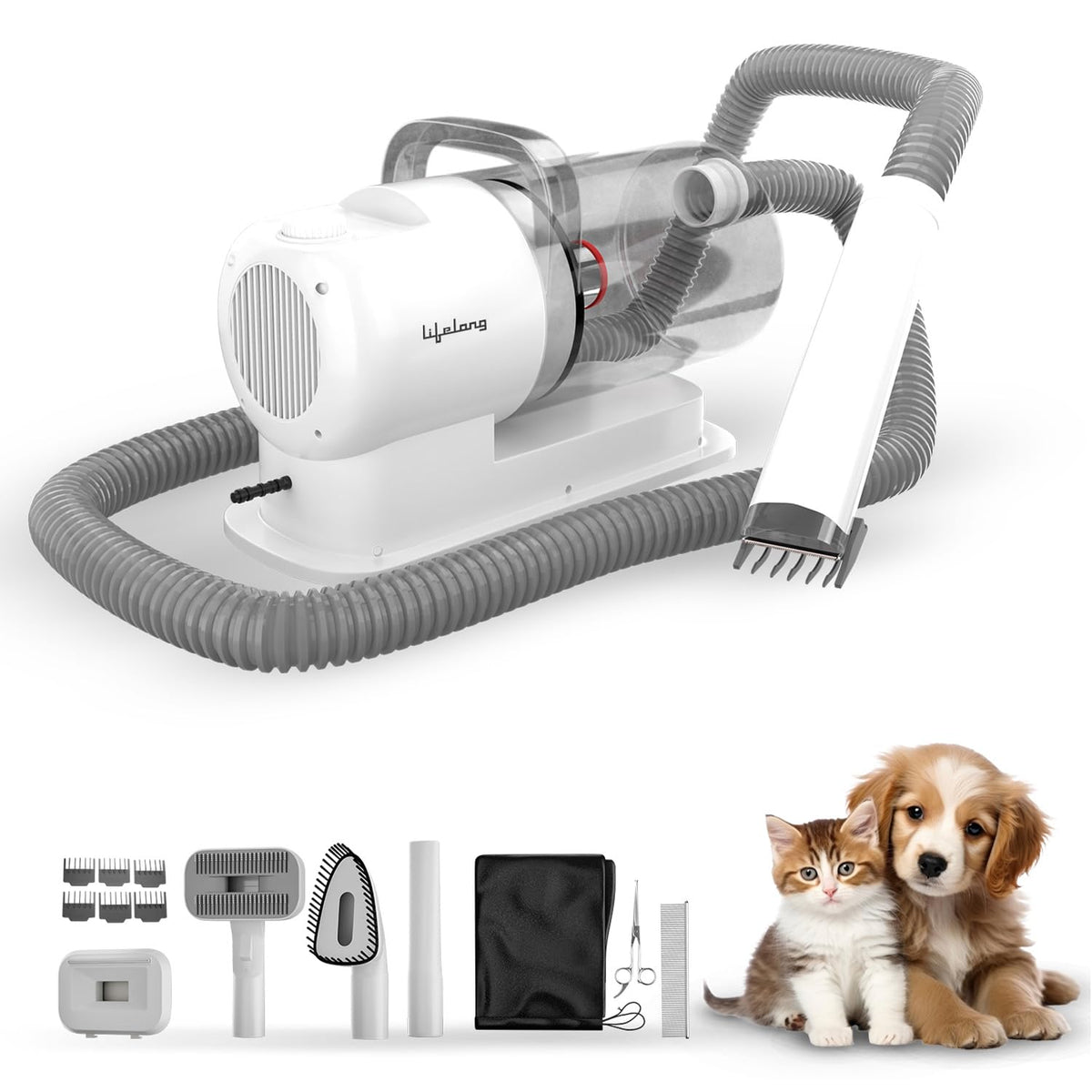 8-in-1 Pet Grooming Vacuum Kit
