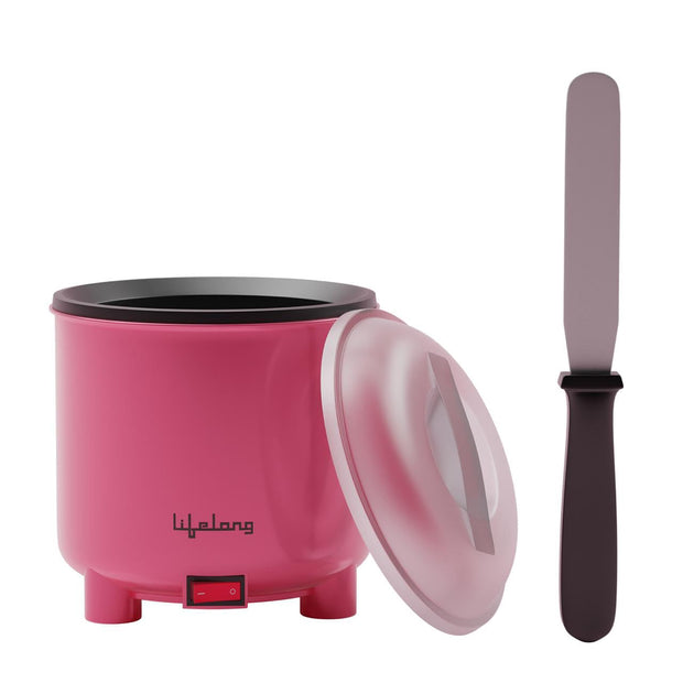 Lifelong Wax Heater with Wax Applicator Spatula for Waxing for Women | One Touch Operation Wax Heater Machine for Smooth Hair Removal | Quick & Easy Heating | for All Types of Wax