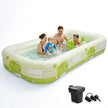 10FT Inflatable Family Swimming Pool-Heavy-Duty PVC, Quick Inflation, Leak-Proof Design, Spacious for Kids, Adults & Pets, Outdoor Backyard Summer Fun