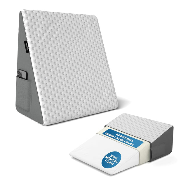 Lifelong Orthopedic Memory Foam Wedge Pillow for Sleeping & Sitting
