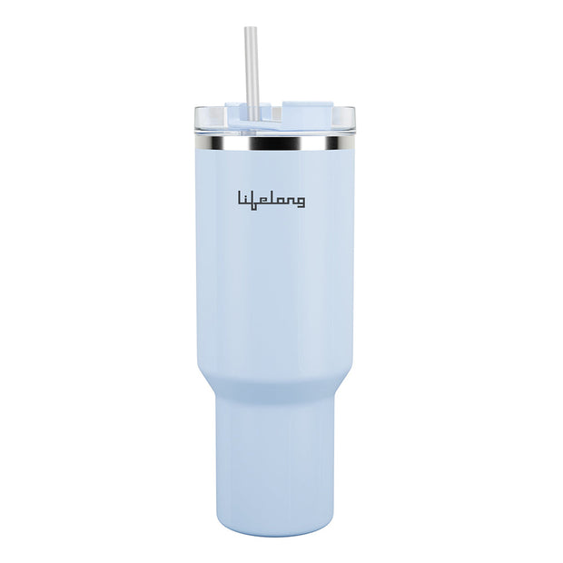 Lifelong 900ml Vacuum Tumbler - Double-Wall Insulated Steel Bottle with Lid & Straw, Hot & Cold Use