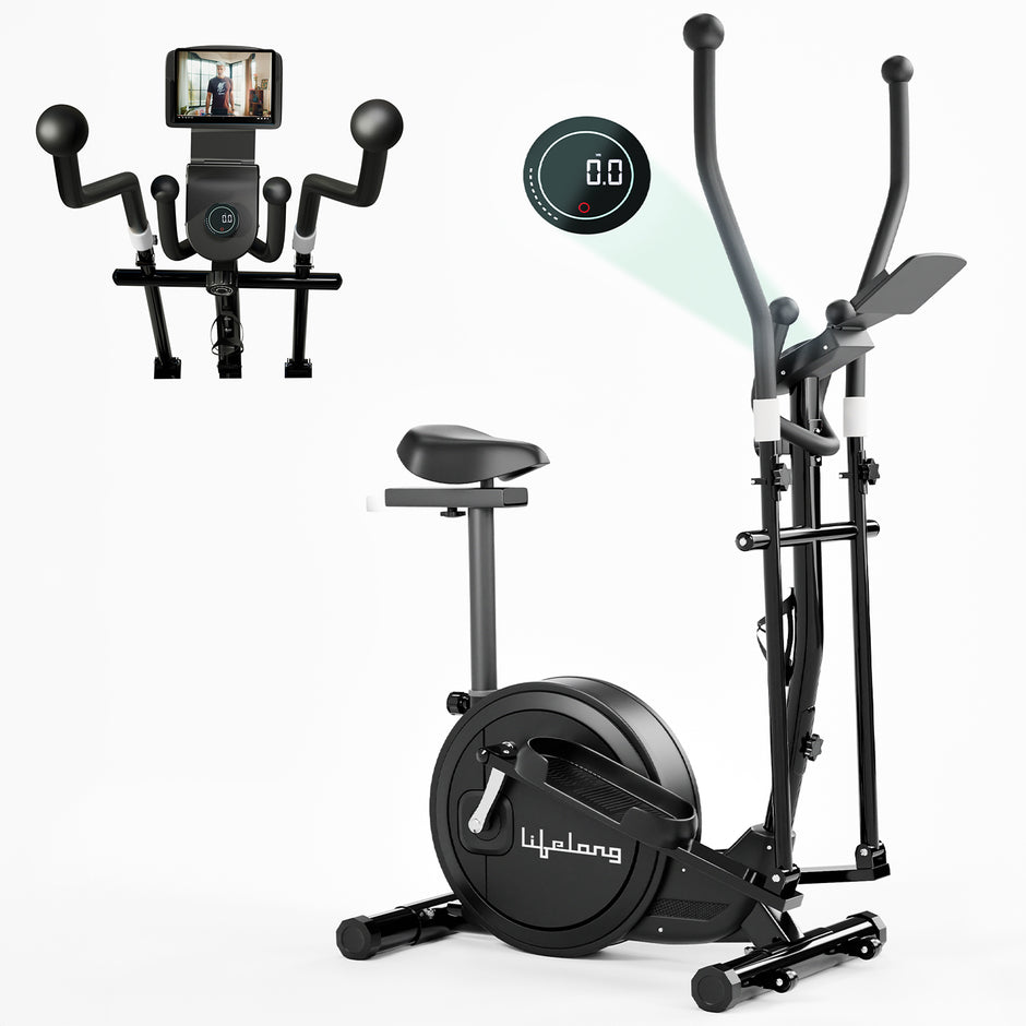 Elliptical Cross Trainer – 6 kg Flywheel, Magnetic Resistance, Touch LED Display & Tablet Holder