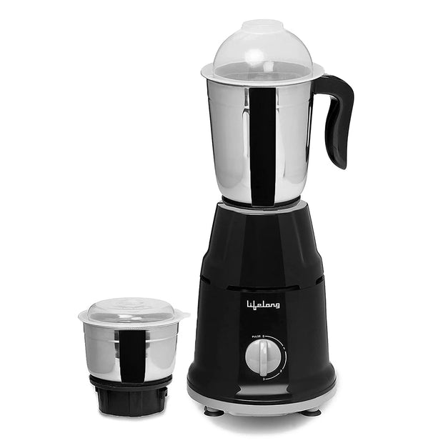 Lifelong LLMG93 Mixer Grinder with 2 Jars, 500W, Stainless Steel Blades, 1-Year Warranty