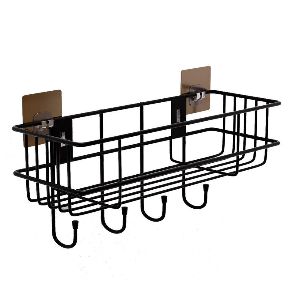 Bathroom Shelf for Storage - Strong & Sturdy Wall Mounted Washroom Rack - Single Layer Multipurpose Towel Holder