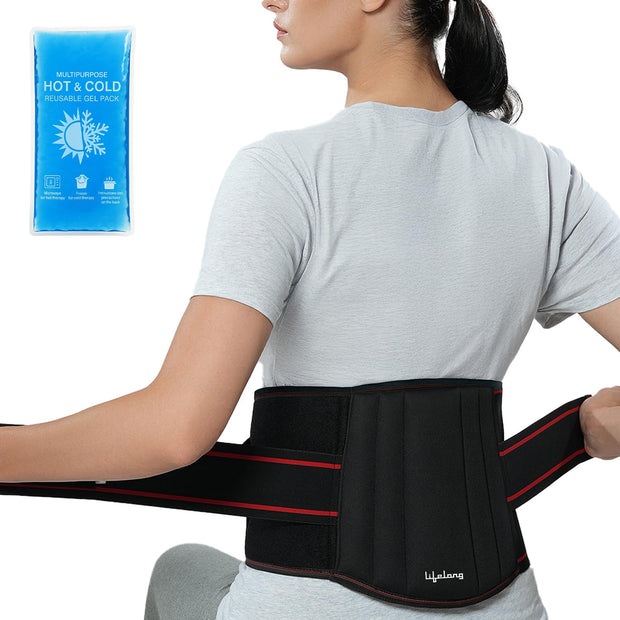 Lifelong Non-Contoured lumber sacral belt(with hot & cold pack)