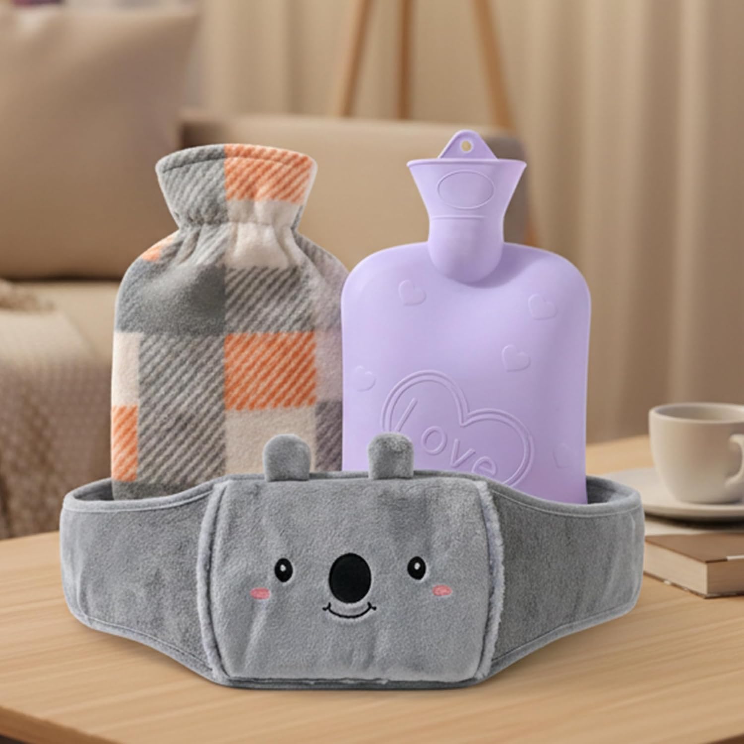 Lifelong 1000ml Hot Water Bag with Waist Belt | Hot Water Bottle for Pain Relief | Hot Pack Warmer for Period Cramps, Back & Muscle Relief | Multipurpose Use with Hand Pocket & Leakproof