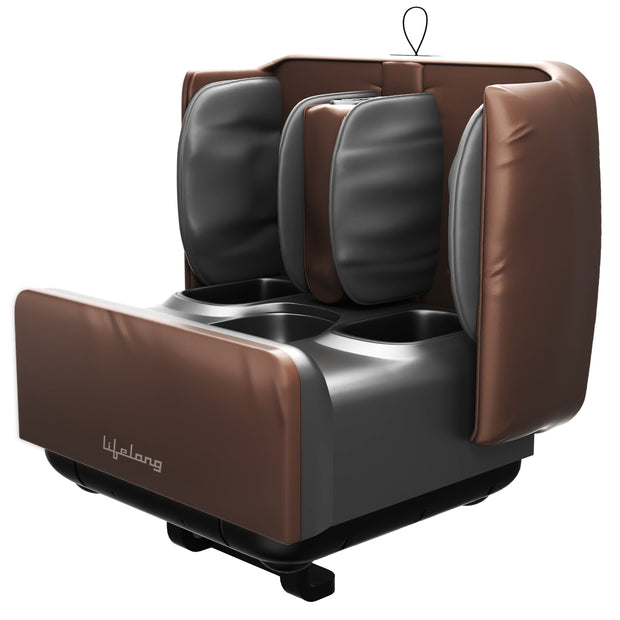 Lifelong Foldable Leg Massager 2 in 1 Foot Massager Machine & Ottoman Rest (Convertible ottoman)|| Brown