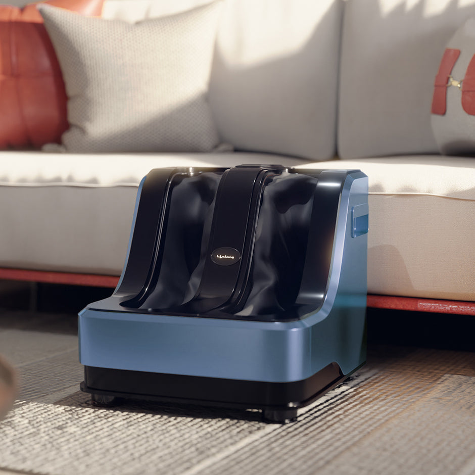 Calf, Foot and Leg Massager Machine for Home | Heat + 4 Vibration Motors - Rolling, Kneading, and Shiatsu