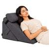 Lifelong Adjustable Wedge Pillow with Headrest, Washable Cover |1” Memory Foam Orthopaedic Back, Leg Support Pillow for Bed & Sofa| 12in1 Wedge Cushion for GERD, Acid Reflux, Leg Elevation, Pregnancy