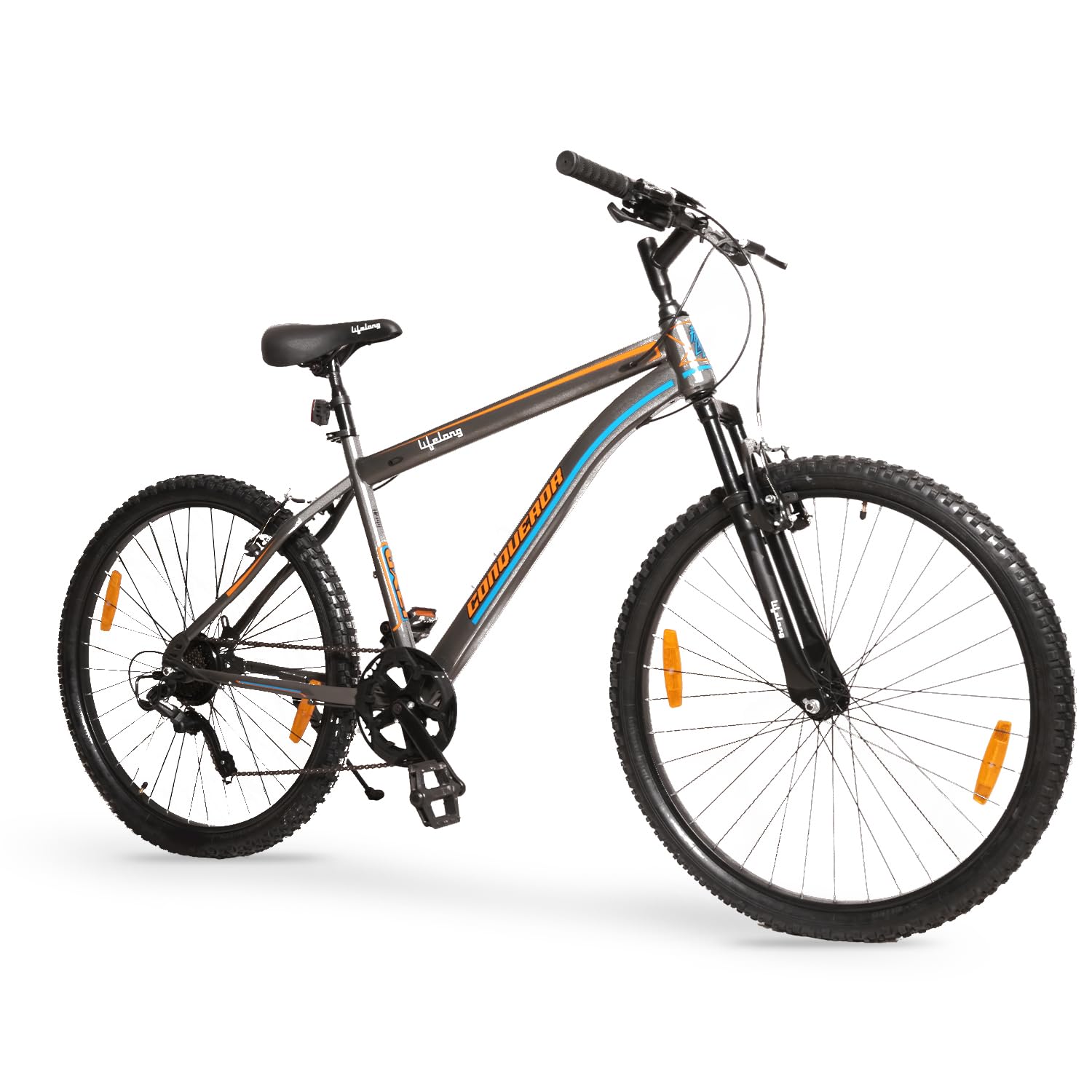 Lifelong Cycle for Men & Women,26T MTB Cycle Multi Speed 7,Speed Bicycle,V Brake Cycle,Front Suspension Fork,Mountain Bike Ideal for 13+ Years + Adults Upto Height 5.2