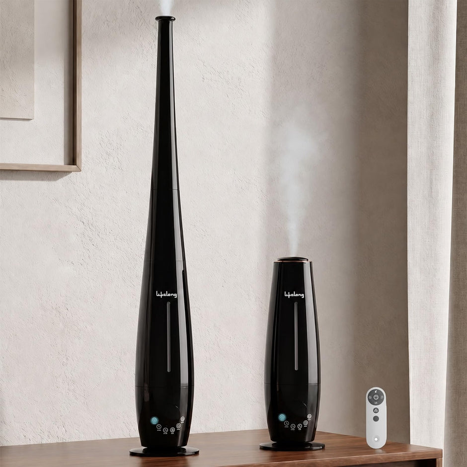 Lifelong Cool Mist Ultrasonic Humidifier for Room Moisture 5.5L |Top Fill Aromatic Air Diffuser for Home, Office, Bedroom, Living Room | 35dB, 360° Nozzle, Adjustable Mist, Auto Shut Off, 8Hr