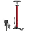 Lifelong Portable High Pressure Bicycle Air Pump | Hand Air Pump to Upto120 PSI | Durable Metal Body with Foldable Base |Red