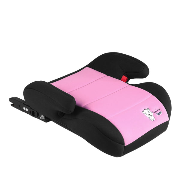 Lifelong Cuppy ISOFIX Booster Car Seat for Kids with Cup Holder - Elevated Seat for Window View |3 to 12 Years - Light Weight, Backless & Washable Fabric -European Safety Standard | Easy Install