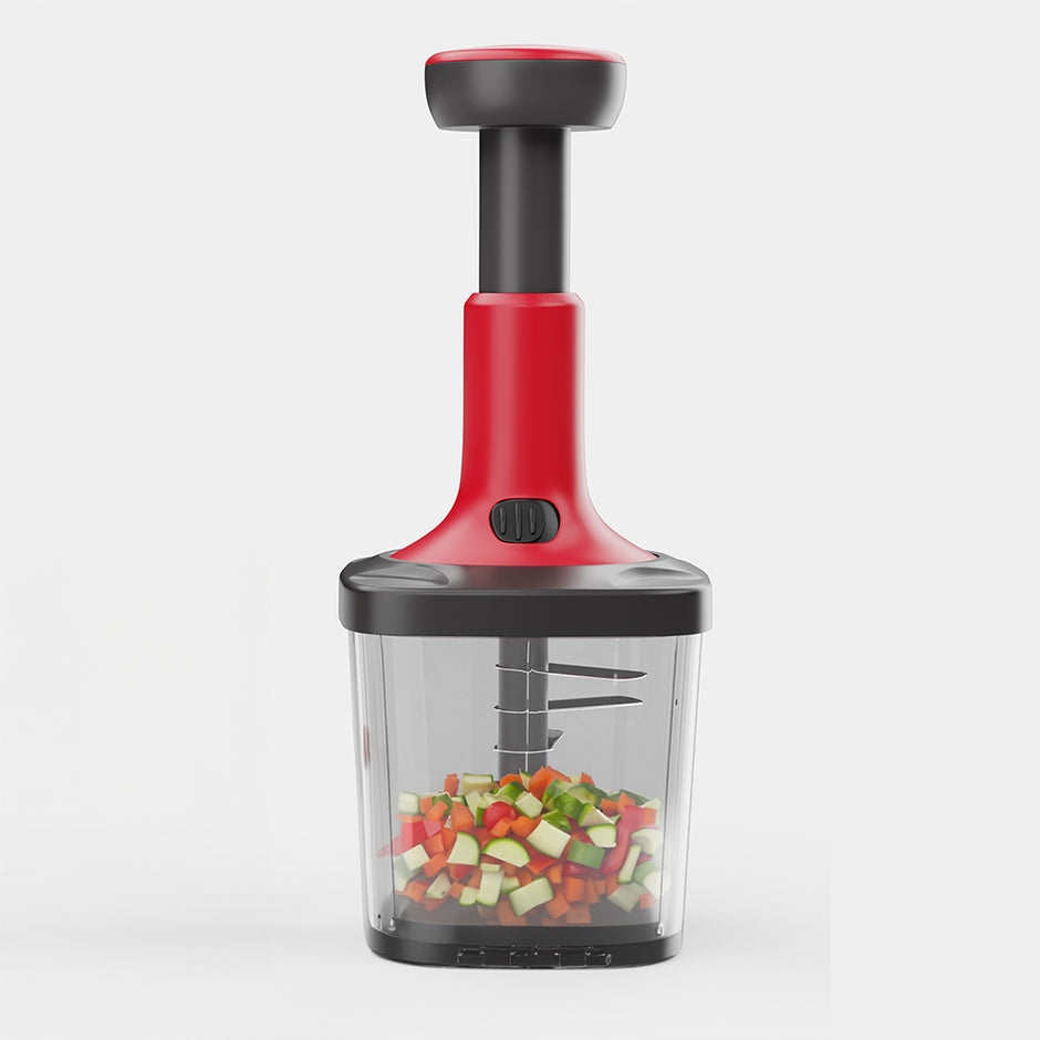 Lifelong Push Chopper 1000ml | Multi-Purpose Vegetable, Onion, and Garlic Chopper, Efficient Manual Kitchen Cutter for Effortless Food Preparation