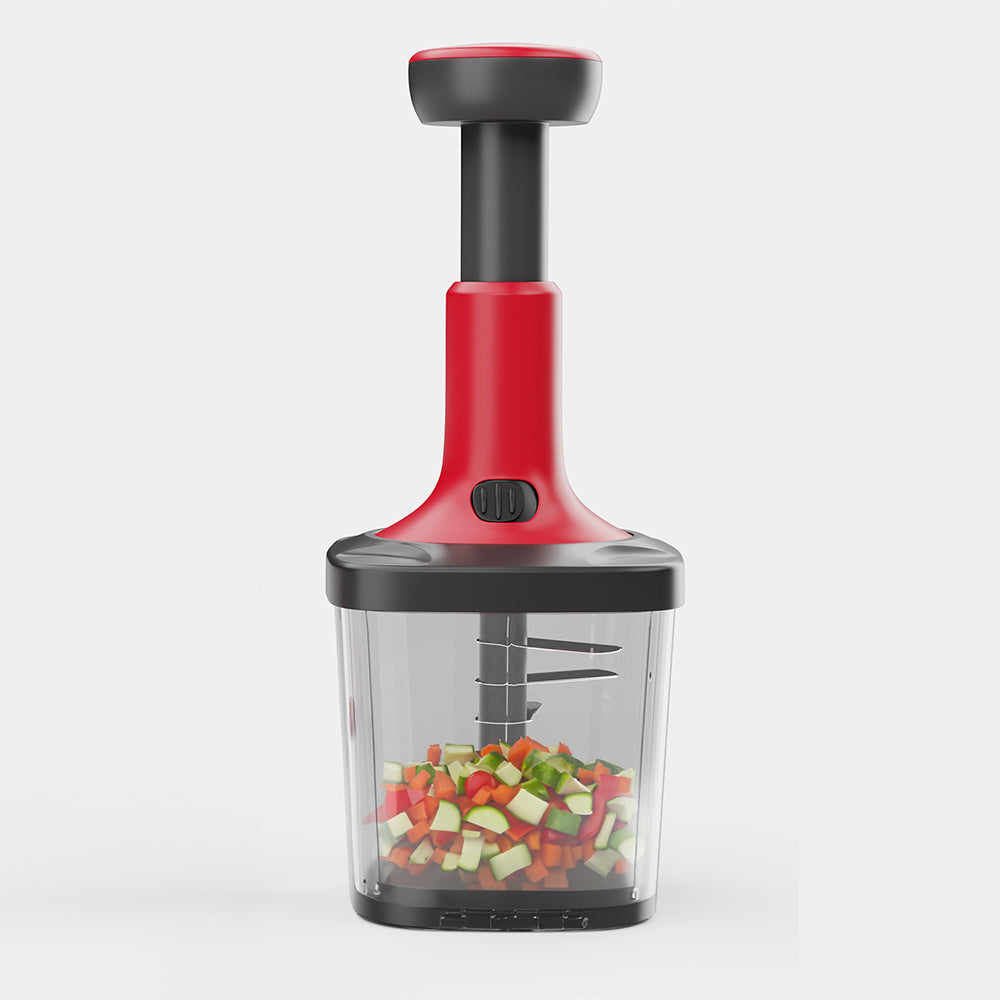 Lifelong Push Chopper 1000ml | Multi-Purpose Vegetable, Onion, and Garlic Chopper, Efficient Manual Kitchen Cutter for Effortless Food Preparation