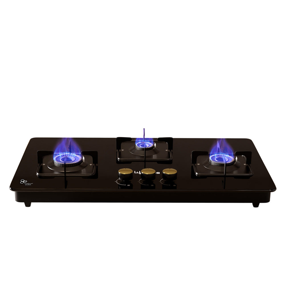 3-Burner Prime Hob Top Gas Stove with Auto Ignition