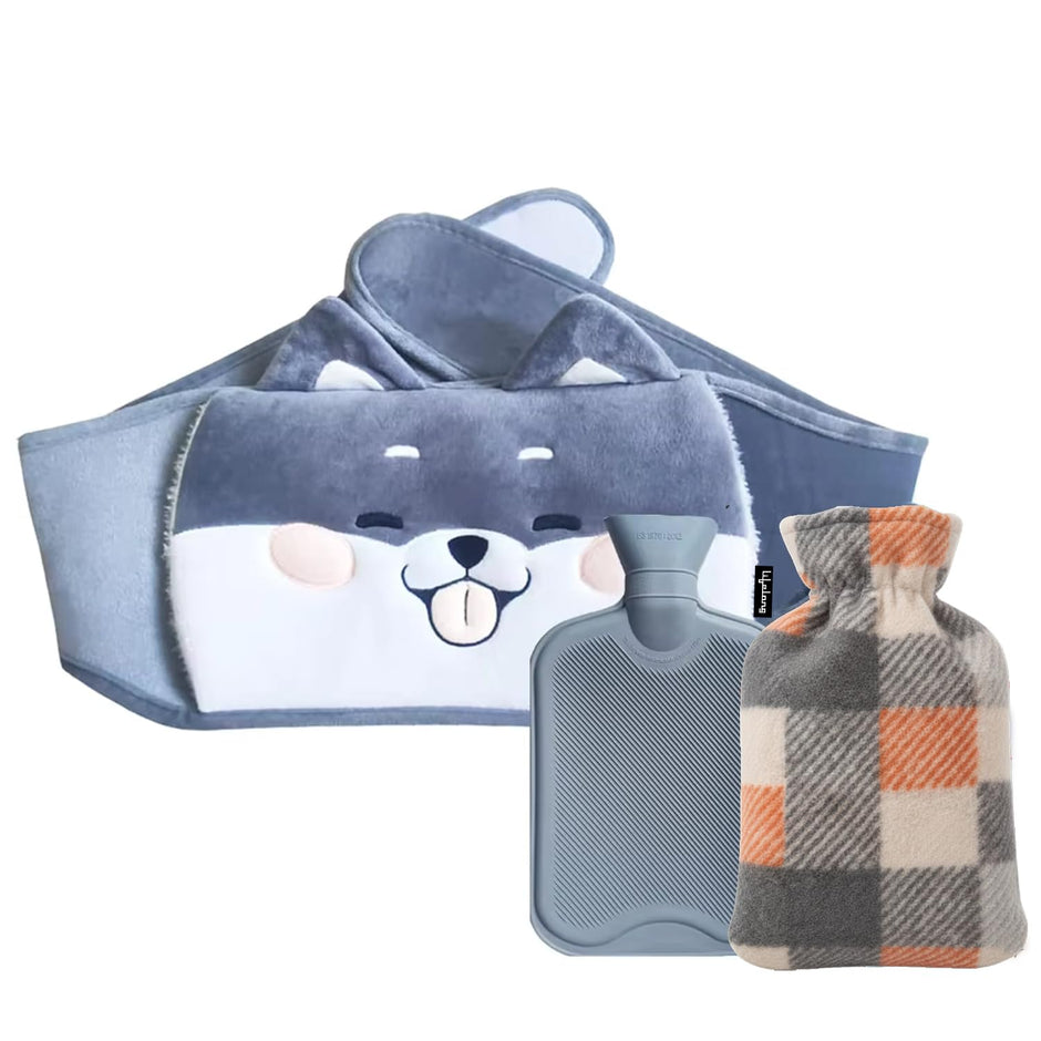 Lifelong 1000ml Hot Water Bag with Waist Belt | Hot Water Bottle for Pain Relief | Hot Pack Warmer for Period Cramps, Back & Muscle Relief | Multipurpose Use with Hand Pocket & Leakproof