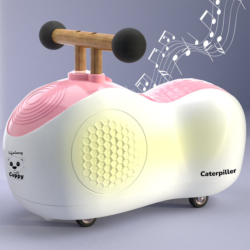 Cuppy Caterpillar Ride-On with Music and Lights